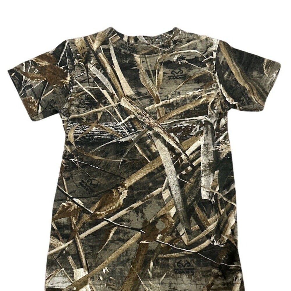 Game Winner Boys T-Shirt Youth Small Realtree Max-5 Camo Crew Neck Tee